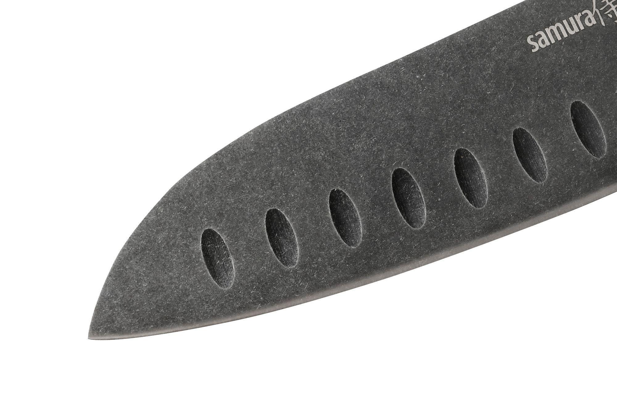 картинка Нож Сантоку SAMURA MO-V STONEWASH SM-0094B от магазина На Огне