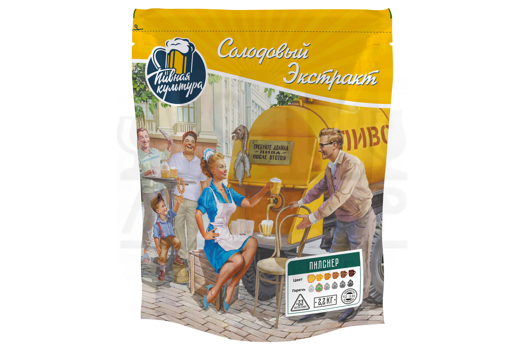 картинка Охмеленный солодовый экстракт Пивная Культура "Пилснер", 2,2 кг от магазина На Огне