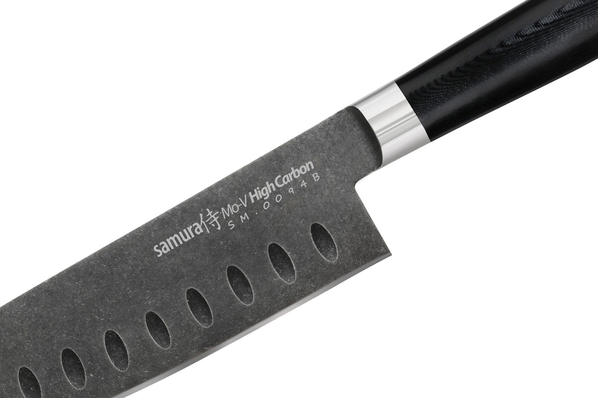 картинка Нож Сантоку SAMURA MO-V STONEWASH SM-0094B от магазина На Огне
