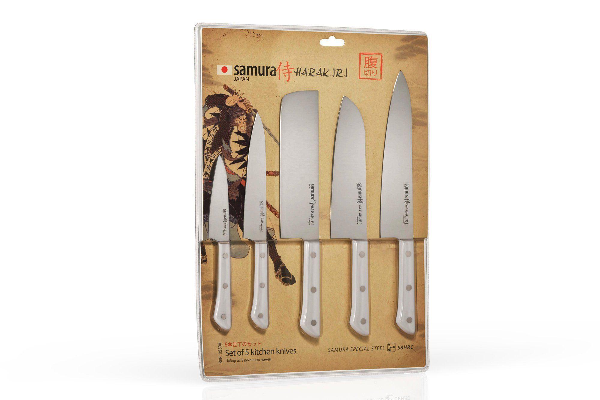 картинка Набор из 5-ти ножей Samura Harakiri SHR-0250W от магазина На Огне